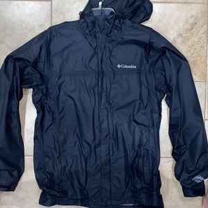 Mens Black Columbia rain jacket
